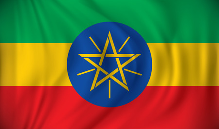 Flag of Ethiopia - vector illustrationのイラスト素材