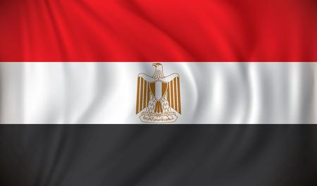 Flag of Egypt - vector illustrationのイラスト素材