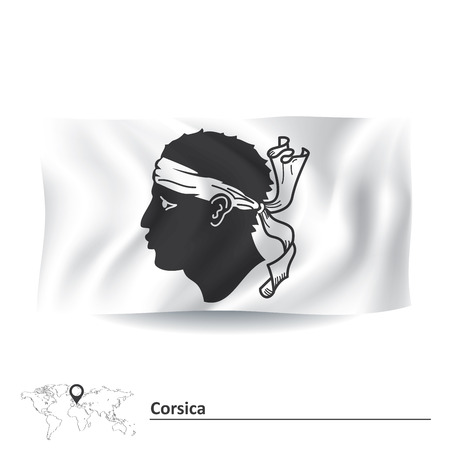 Flag of Corsica illustrationのイラスト素材