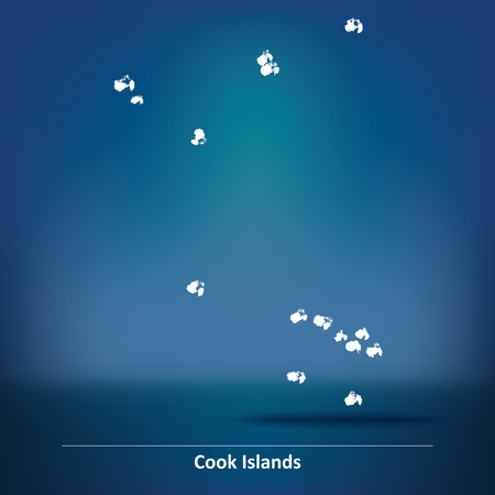 Doodle Map of Cook Islands - vector illustrationのイラスト素材