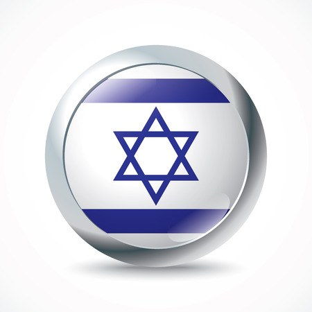 Israel flag button - vector illustrationのイラスト素材