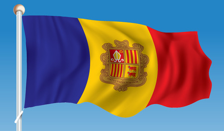 Flag of Andorra - illustrationのイラスト素材