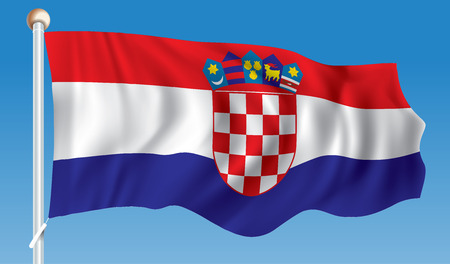 Flag of Croatia - illustrationのイラスト素材