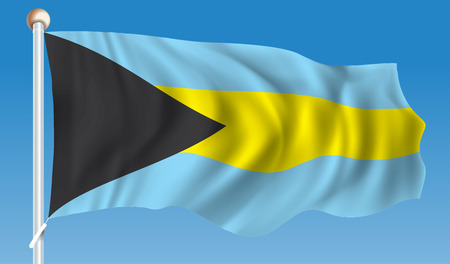 Flag of Bahamas - illustrationのイラスト素材