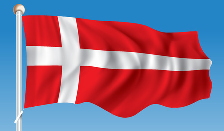 Flag of Denmark - illustrationのイラスト素材