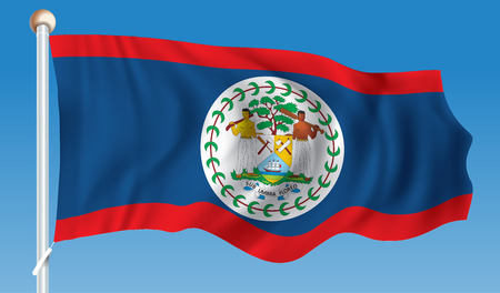 Flag of Belize - illustrationのイラスト素材