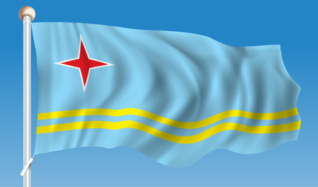 Flag of Aruba - illustrationのイラスト素材