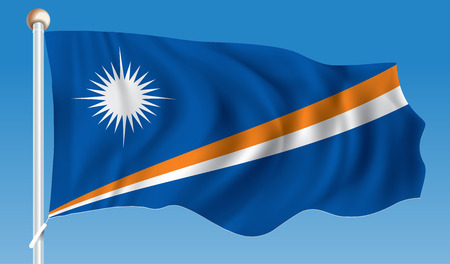 Flag of Marshall Islands - vector illustrationのイラスト素材
