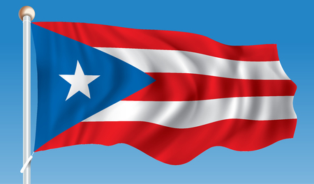 Flag of Puerto Rico - vector illustrationのイラスト素材