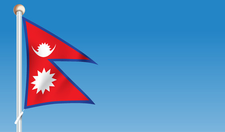 Flag of Nepal - vector illustrationのイラスト素材