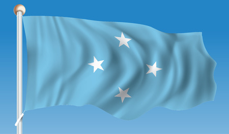 Flag of Micronesia - vector illustrationのイラスト素材