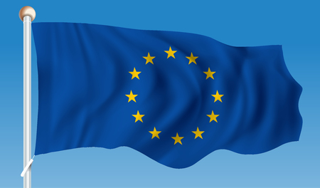 Flag of European Union - vector illustrationのイラスト素材