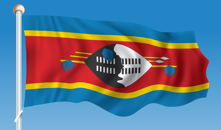 Flag of Swaziland - vector illustrationのイラスト素材