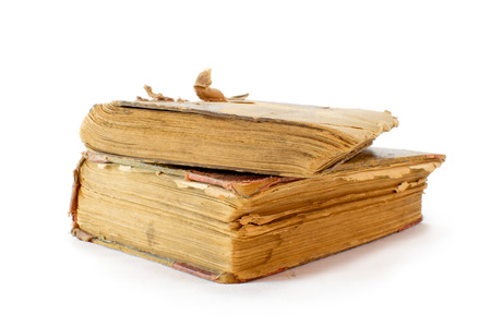 Old Books on White Backgroundの写真素材