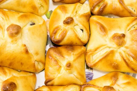 Traditional Hungarian Sweet Cheese Pocketsの写真素材