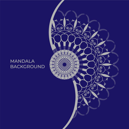 Elegant Mandala Background with Intricate Symmetrical Designのイラスト素材
