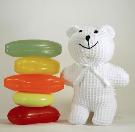 Teddy Bear Going Bathroomの写真素材