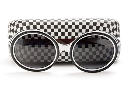 modern sunglasses and case の写真素材