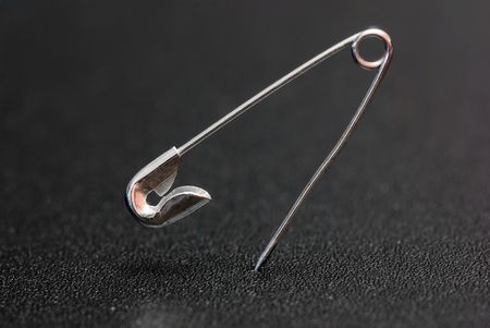 macro safety pin shallow dept of fieldの写真素材