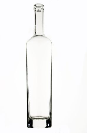empty transparent glass bottleの写真素材