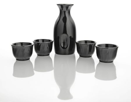 A traditional Japanese style Sake set for four personの写真素材