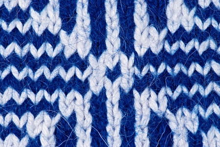 Knitting background of handmade woolen pattern