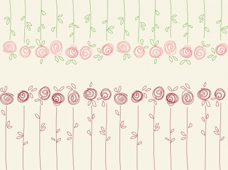 Seamless floral pattern with abstract roses flowers. Vector eps10 background illustrationのイラスト素材