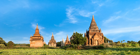 Travel landscapes and destinations. Amazing architecture of old Buddhist Temples at Bagan Kingdom, Myanmar (Burma)の写真素材