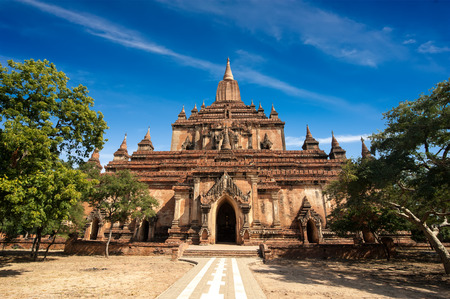 Sulamani Pagoda. Amazing architecture of old Buddhist Temples at Bagan Kingdom, Myanmar (Burma) travel landscapes and destinationsの写真素材