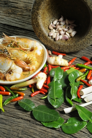 Ingredients for Thai food, ready for cooking.の写真素材