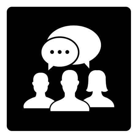 People Talking Icon isolate on black background drawing by illustration. People Talking Iconのイラスト素材