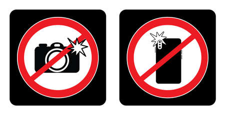 Don't Use Camera symbol. No camera Icon on black background