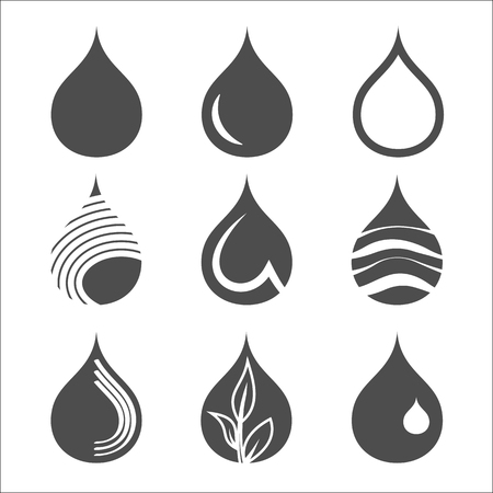 Drop icon set.のイラスト素材
