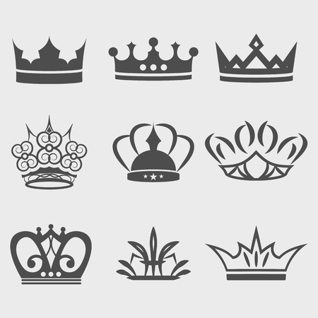 Crown Icon Setのイラスト素材