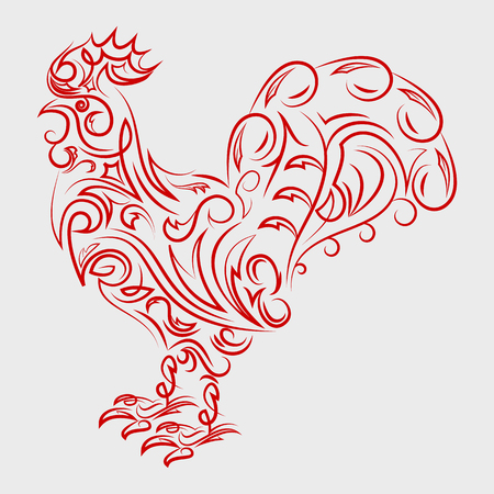 Rooster symbol logoのイラスト素材