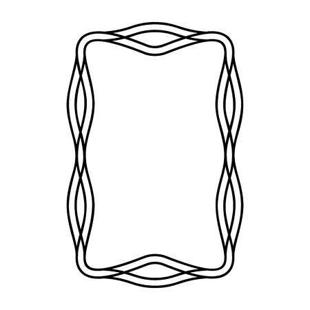 Decorative ornamental frame.  Vector illustration isolated on white background.のイラスト素材