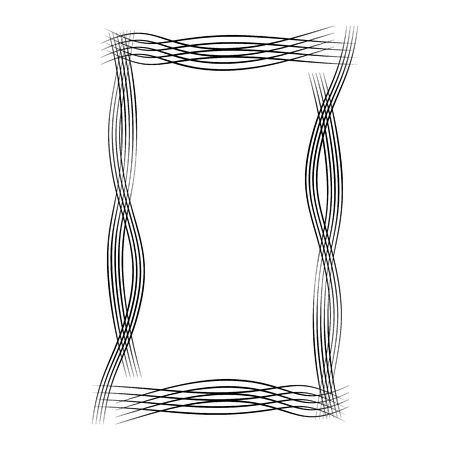 Decorative ornamental frame.  Vector illustration isolated on white background.のイラスト素材