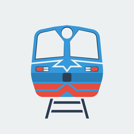 train icon, stock vector illustration, flat design styleのイラスト素材