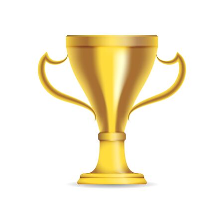 Gold trophy cup. Vector illustration.のイラスト素材