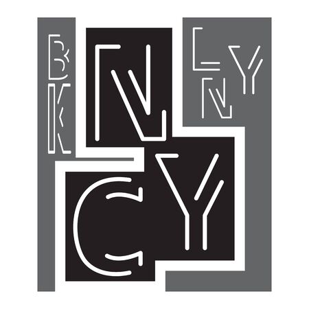New York T-shirt Typography, Brooklyn, Graphics, Vector Illustration.のイラスト素材