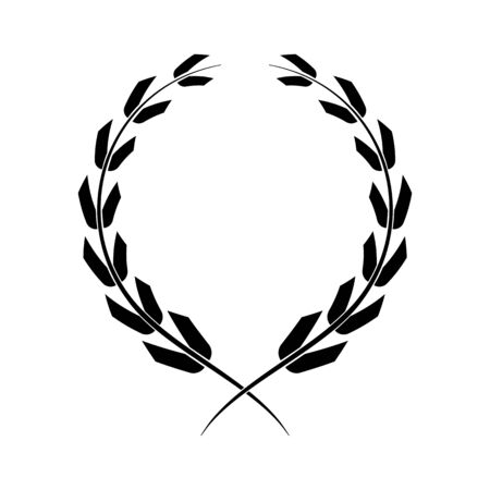 icon laurel wreath - vector illustration Black, dark icon laurelのイラスト素材