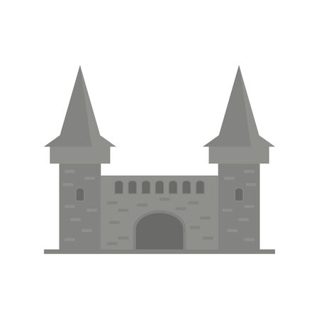 Cartoon fairy tale castle tower icon. fairytale medieval castle.Vector illustration.のイラスト素材