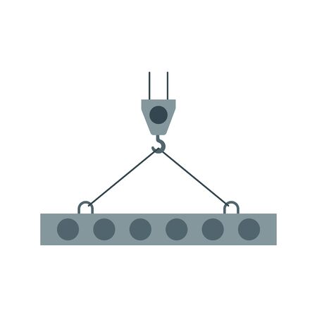 Crane hook, lifting work, Crane, installation works, building, vector.のイラスト素材
