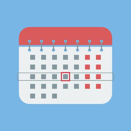 Calendar icon. Vector illustration. Flat design.のイラスト素材