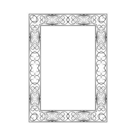 vector image, decorative ornamental frame, original designのイラスト素材