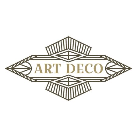 Art deco logo. Vintage label design. Retro badges. Vector image.のイラスト素材