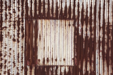Rusty corrugated ironの写真素材