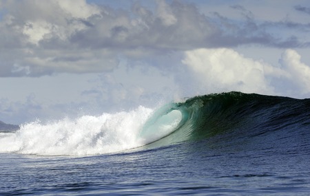 Pacific Ocean surfing wave Maluku Islandsの写真素材