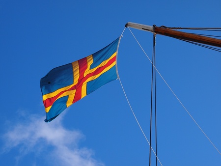 Flag of Åland Islands の写真素材