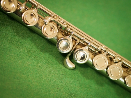 Western Concert Flute Detailの写真素材